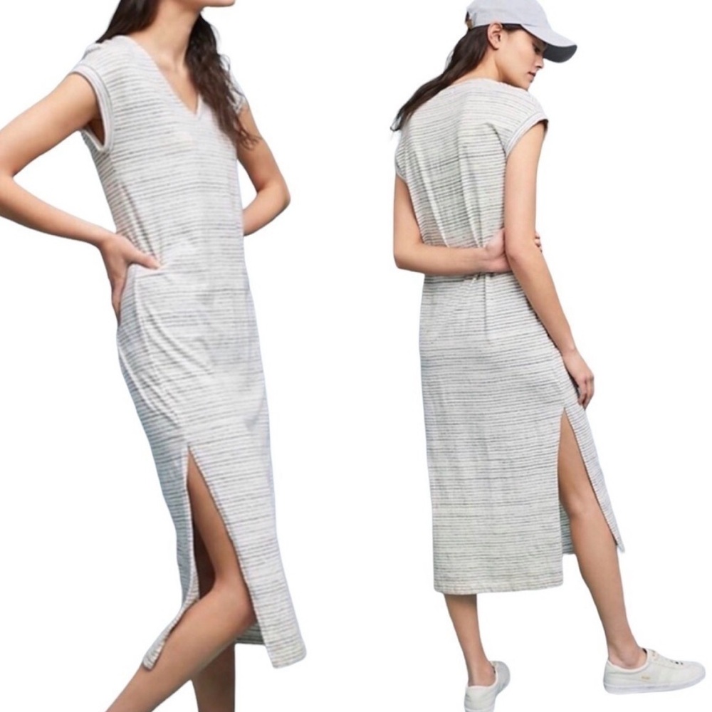 Anthropologie cloth & stone Riley striped maxi dress size large